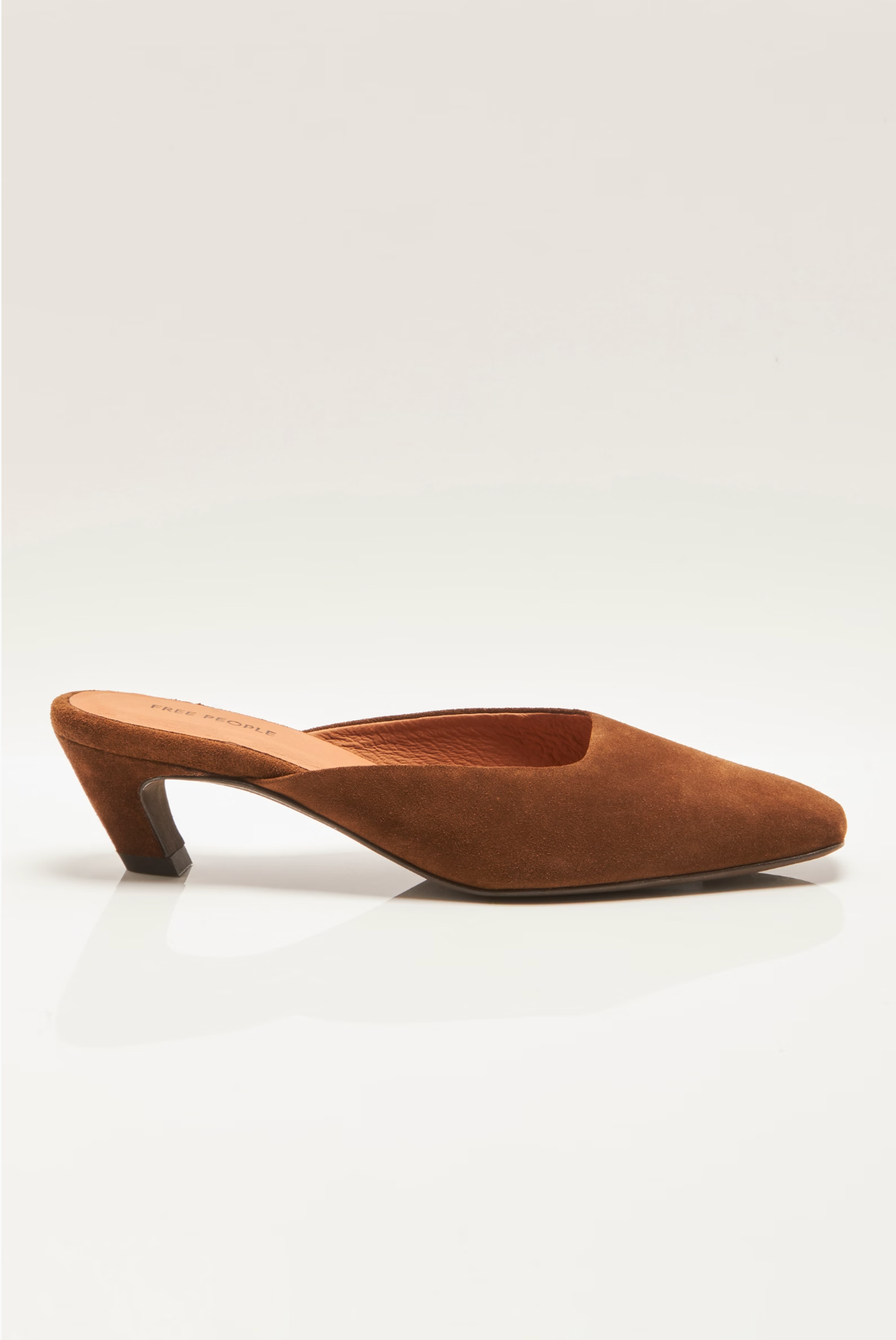 Free People Avenue Heel - Cognac Suede