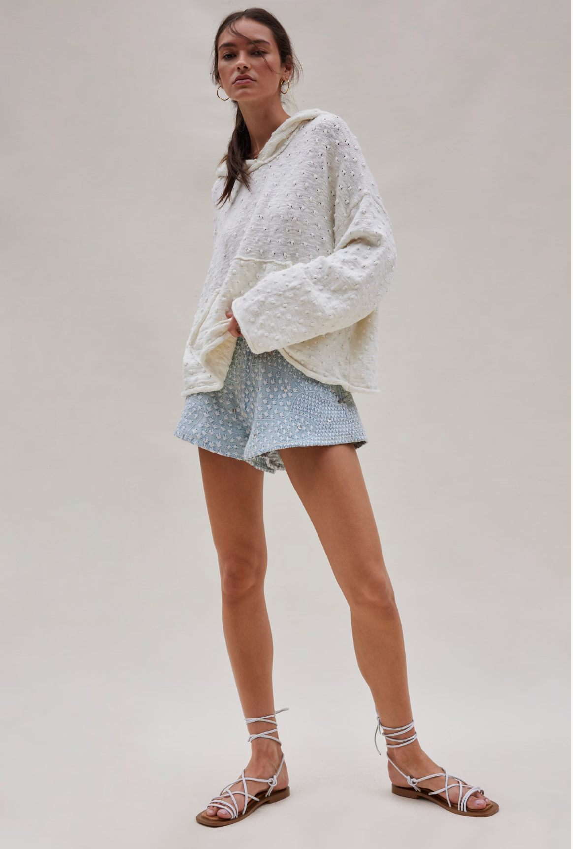 Free People Lake Side Hoodie - Marshmallow