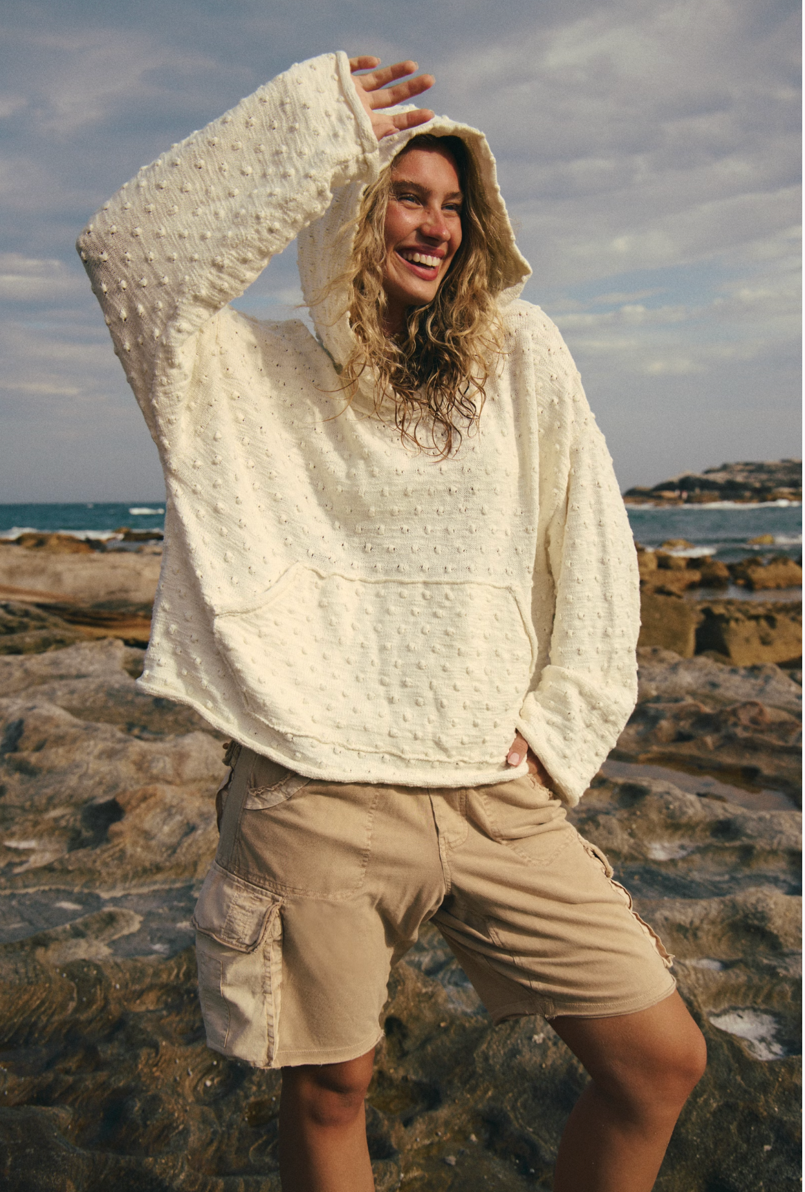 Free People Lake Side Hoodie - Marshmallow