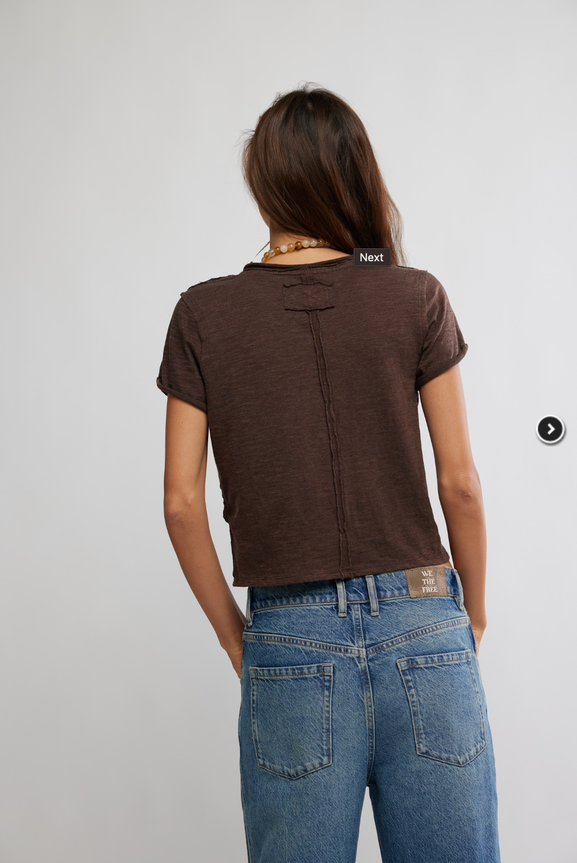 Free People Take 2 Tee Shirt - Double Espresso Combo