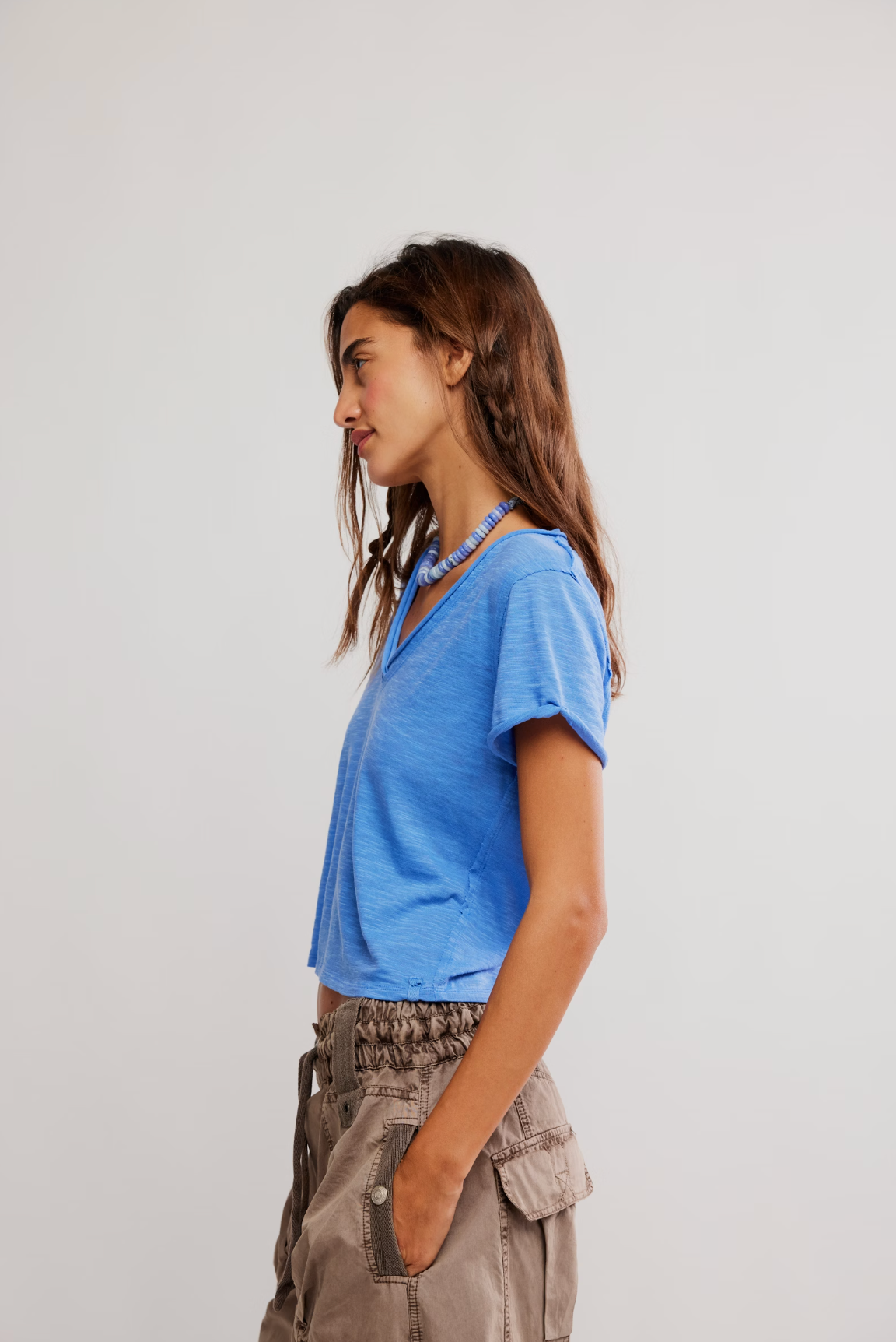 Free People Take 2 Tee Shirt - Cornflower Combo