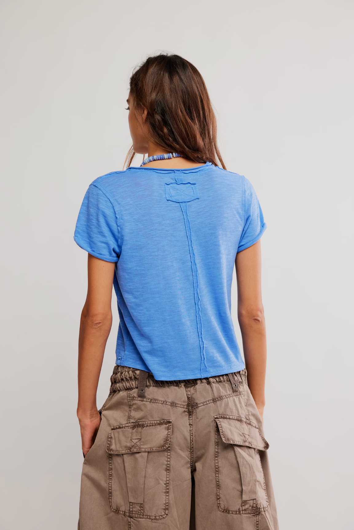 Free People Take 2 Tee Shirt - Cornflower Combo