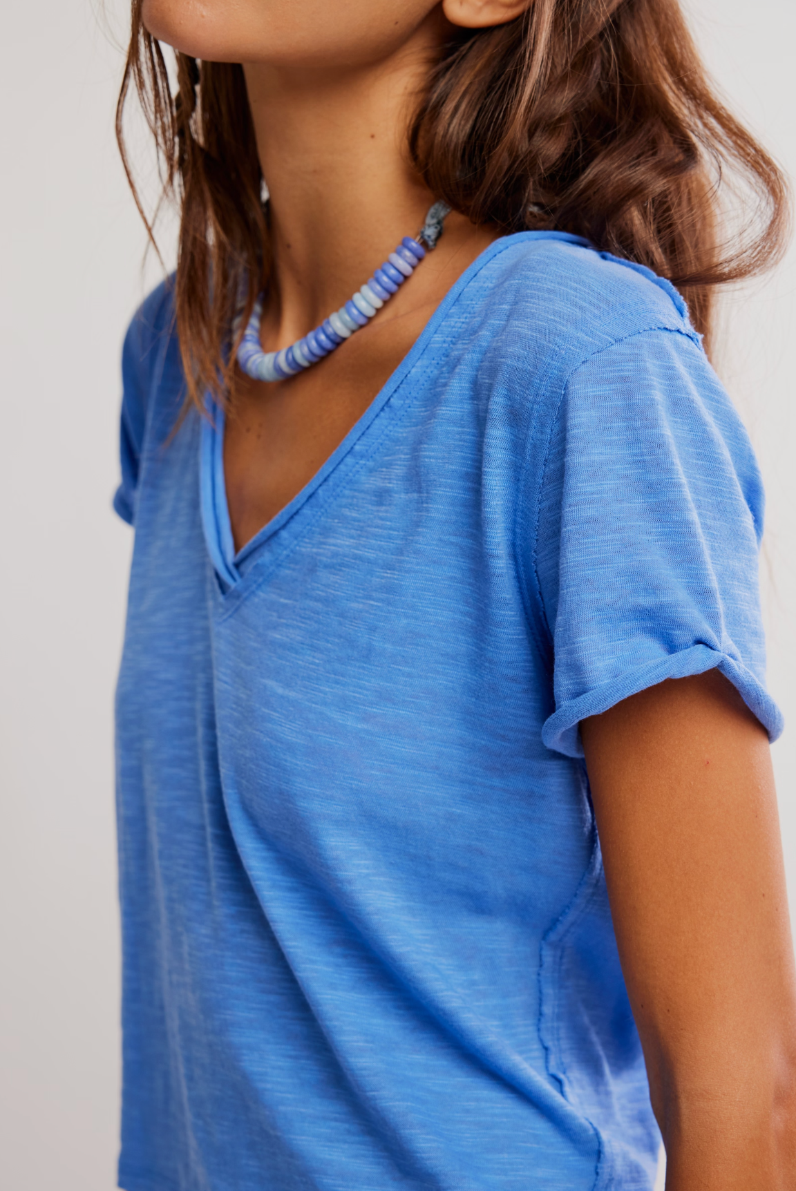 Free People Take 2 Tee Shirt - Cornflower Combo