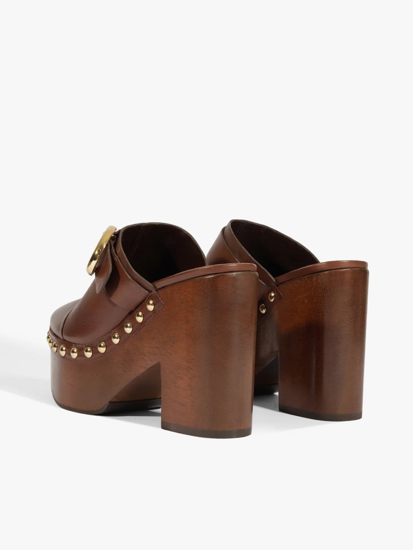 Piper Platform Leather Pump - Chestnut Brown