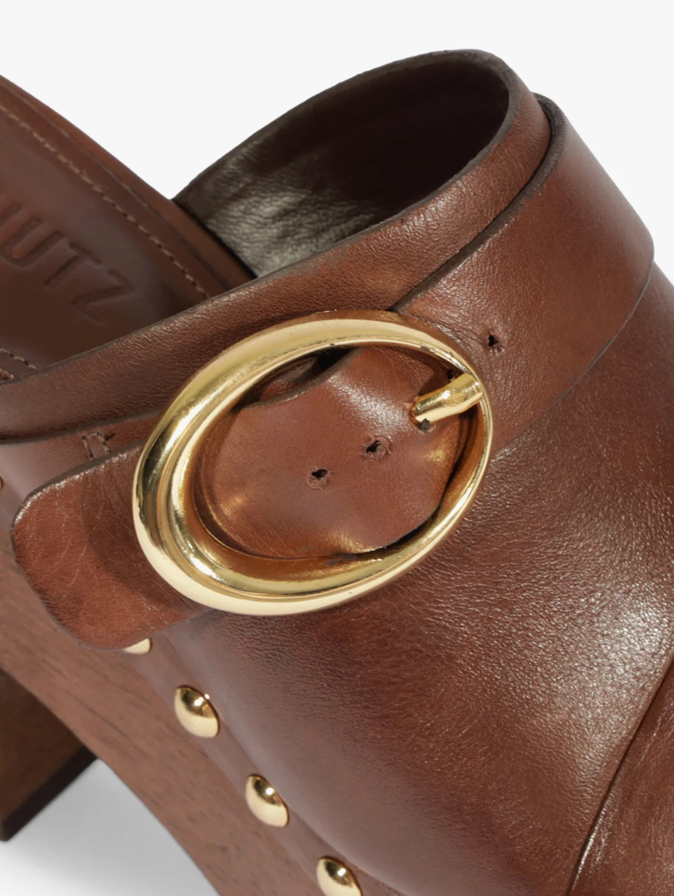 Piper Platform Leather Pump - Chestnut Brown