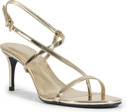 Azure Mid Heel Sandal - Platina