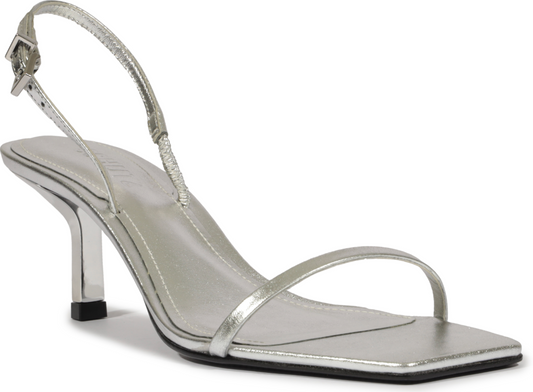 Judith Mid Heel Sandal - Silver