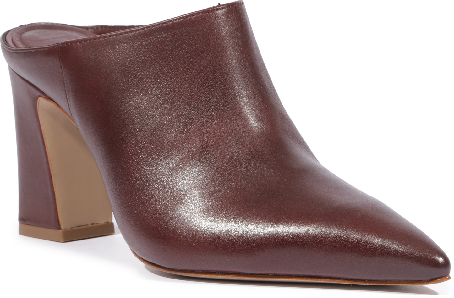 Eleanor Block Heel Mule Shoe - Wine Berry