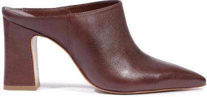 Eleanor Block Heel Mule Shoe - Wine Berry