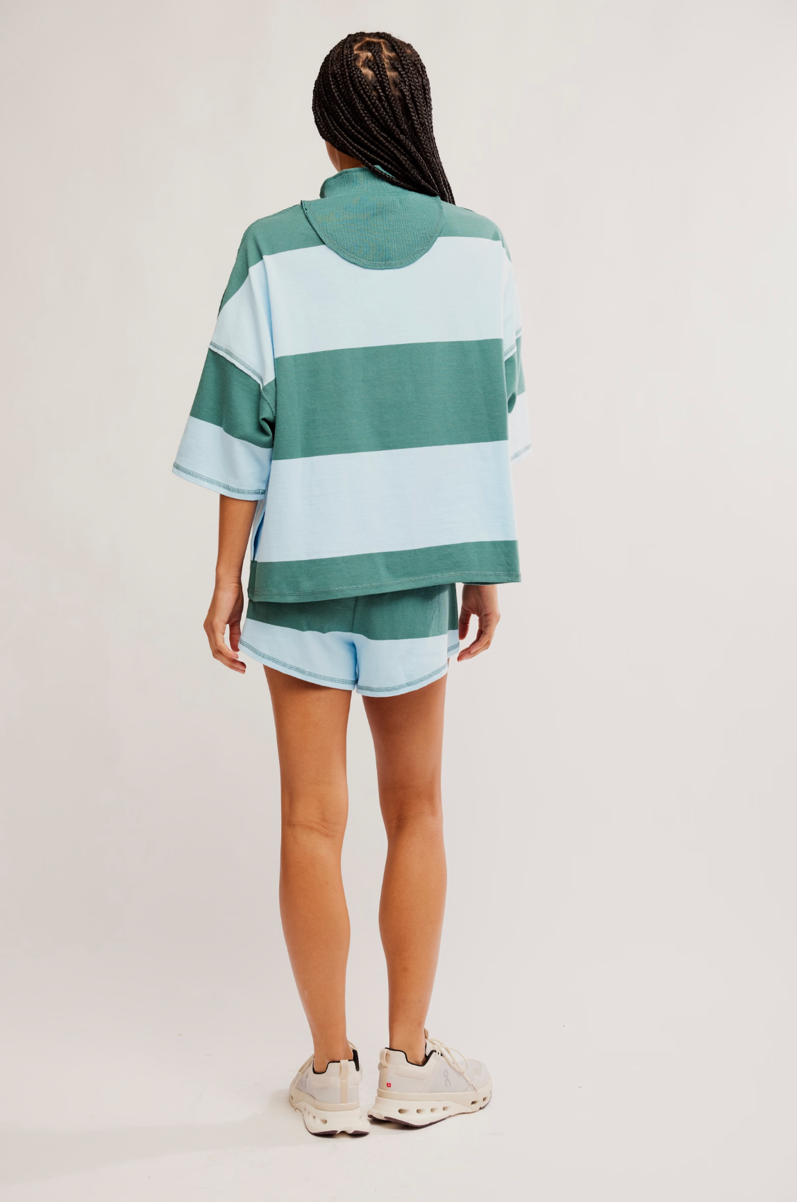 Free People Retro Rugby Set - Heritage Green Combo