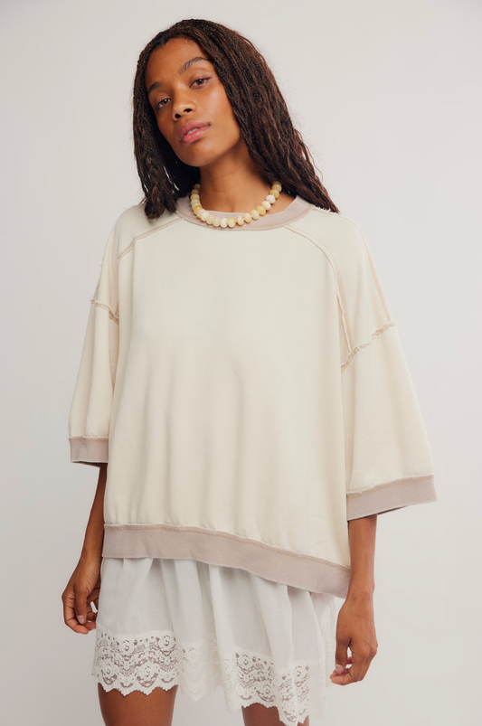 Free People Everything Pullover - Nilla Cream