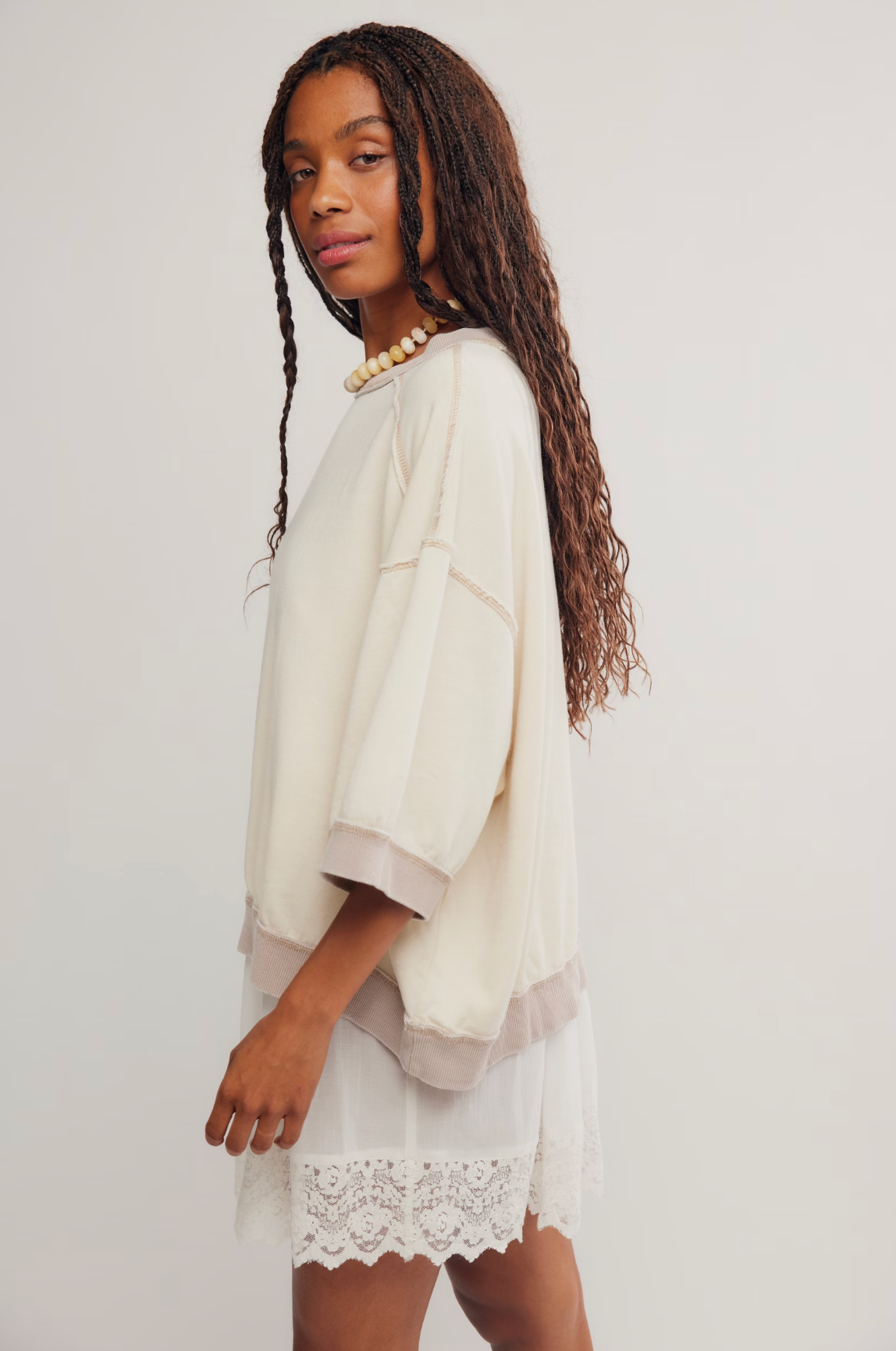 Free People Everything Pullover - Nilla Cream