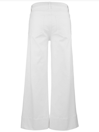 Meg High Rise Wide Leg Jean - Optic White