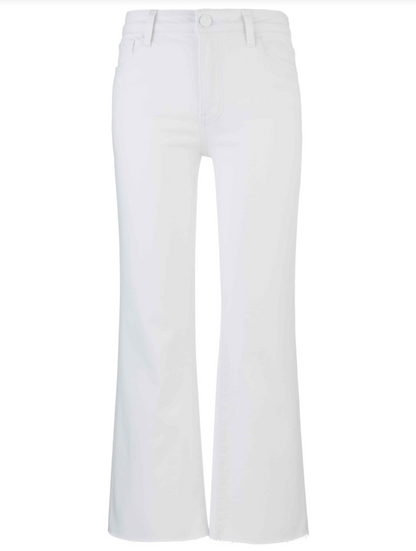 Kelsey High Rise Ankle Flare Jean - Optic White