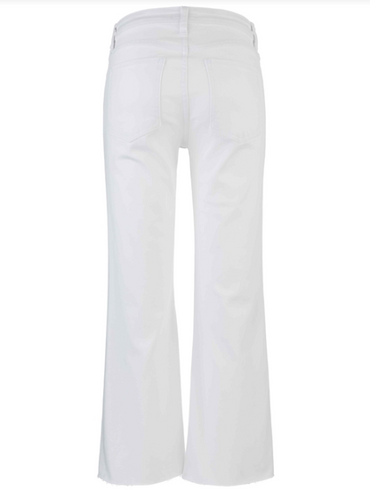 Kelsey High Rise Ankle Flare Jean - Optic White