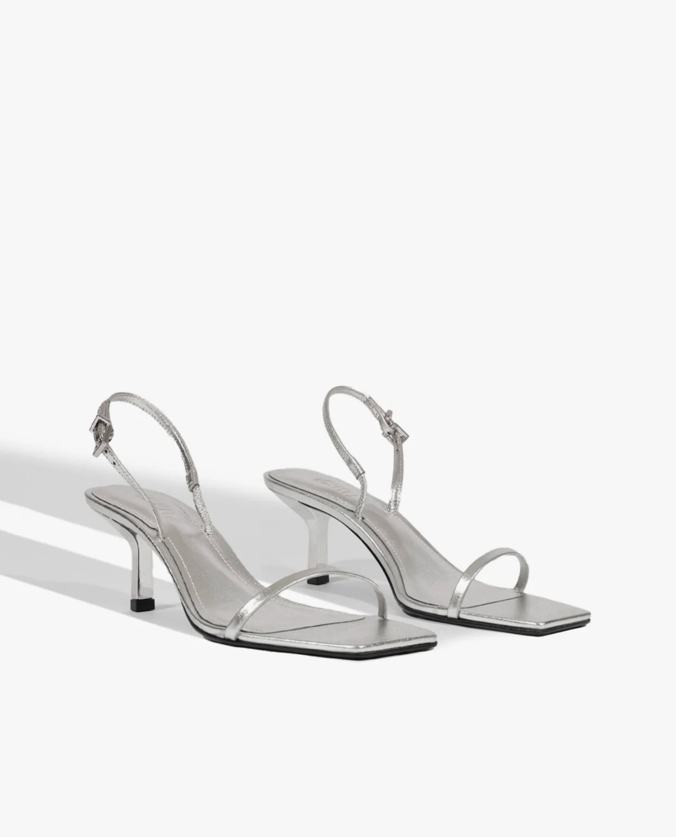 Judith Mid Heel Sandal - Silver