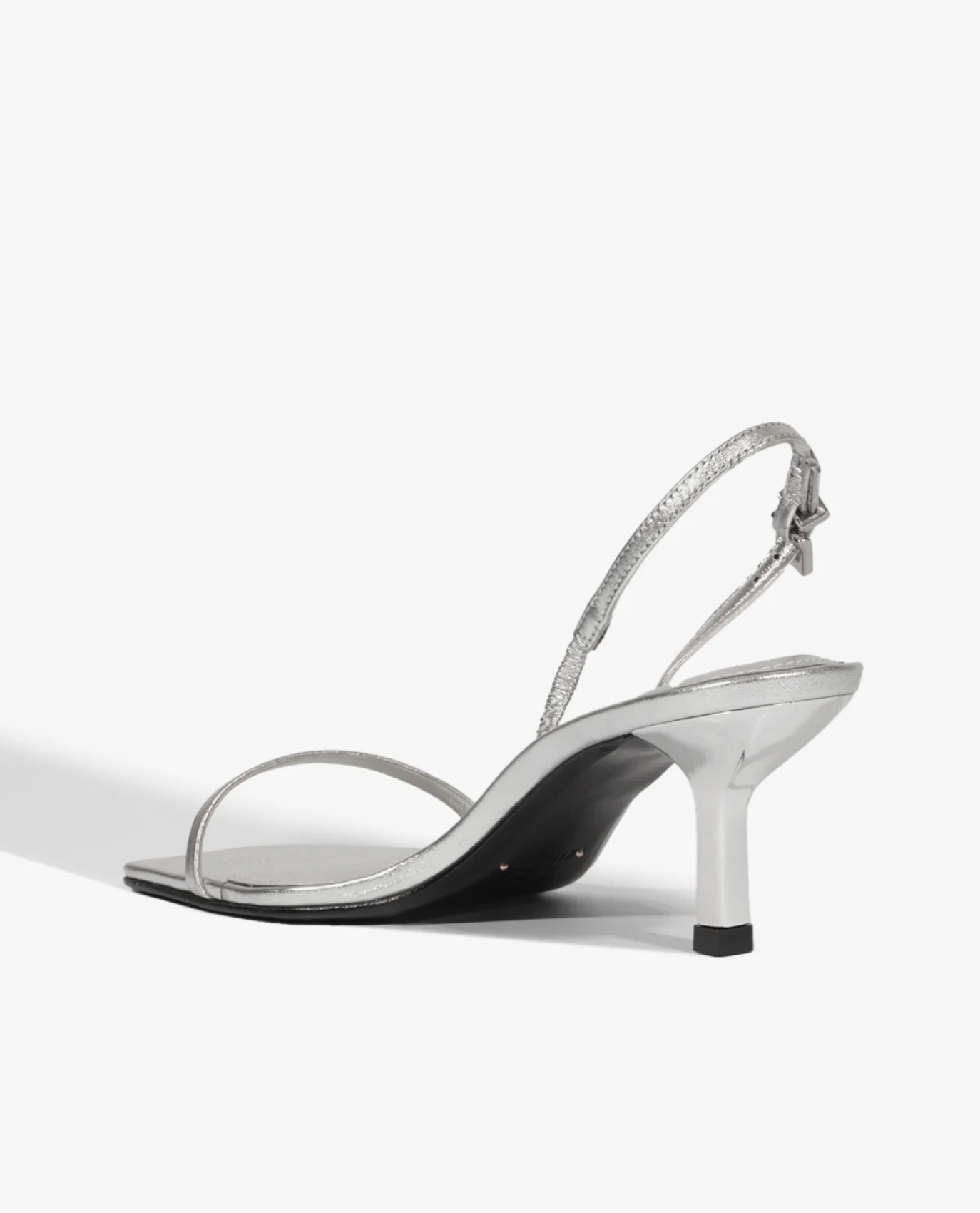 Judith Mid Heel Sandal - Silver