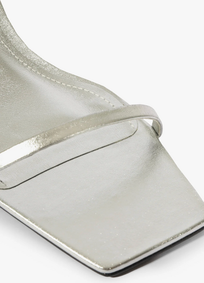 Judith Mid Heel Sandal - Silver