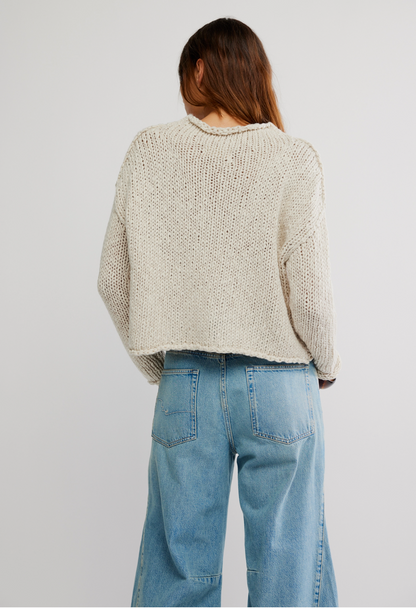 Free People Opal Rollneck Knit Sweater - Tea
