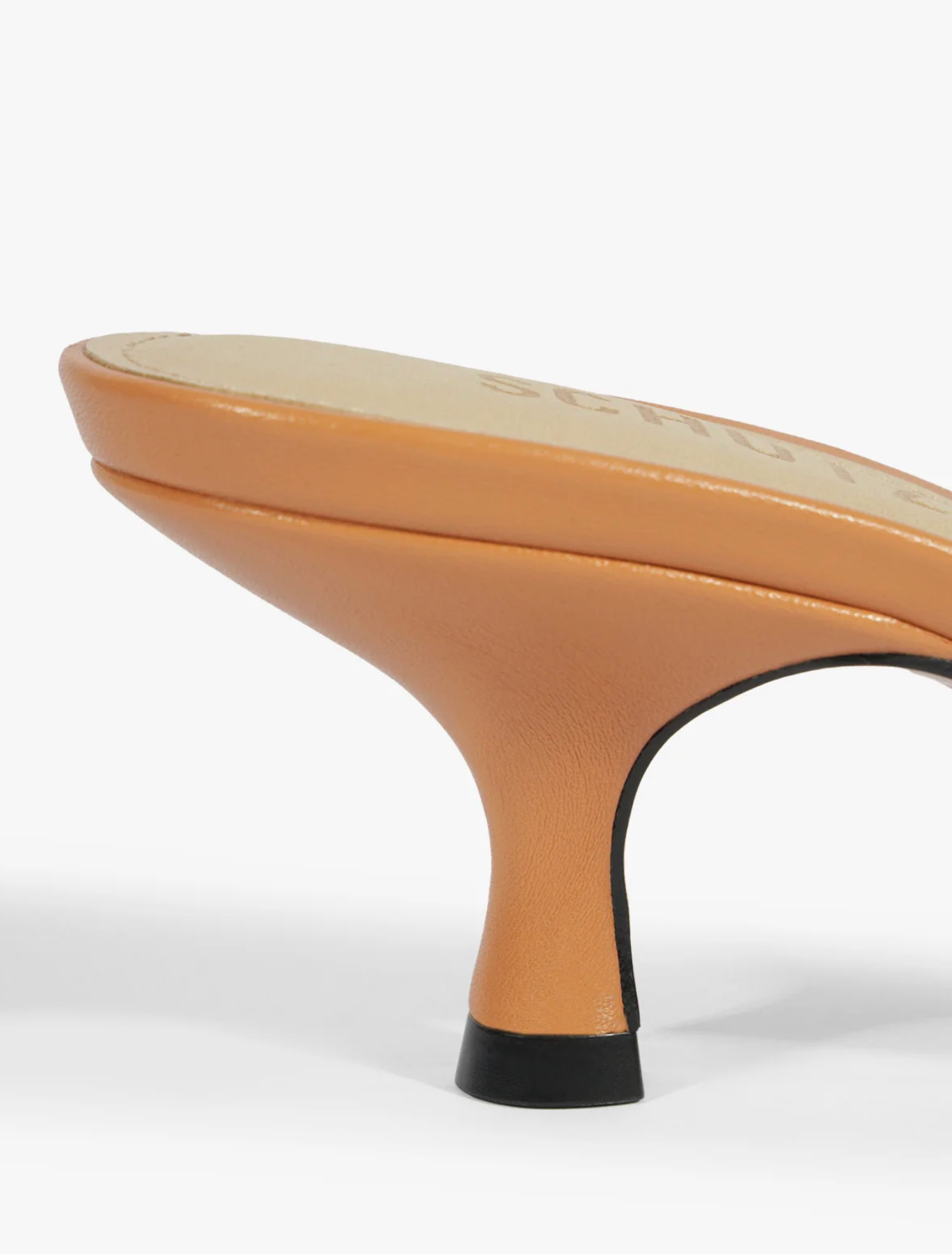 Tara Mule Mid Heel Sandal - Earth Clay