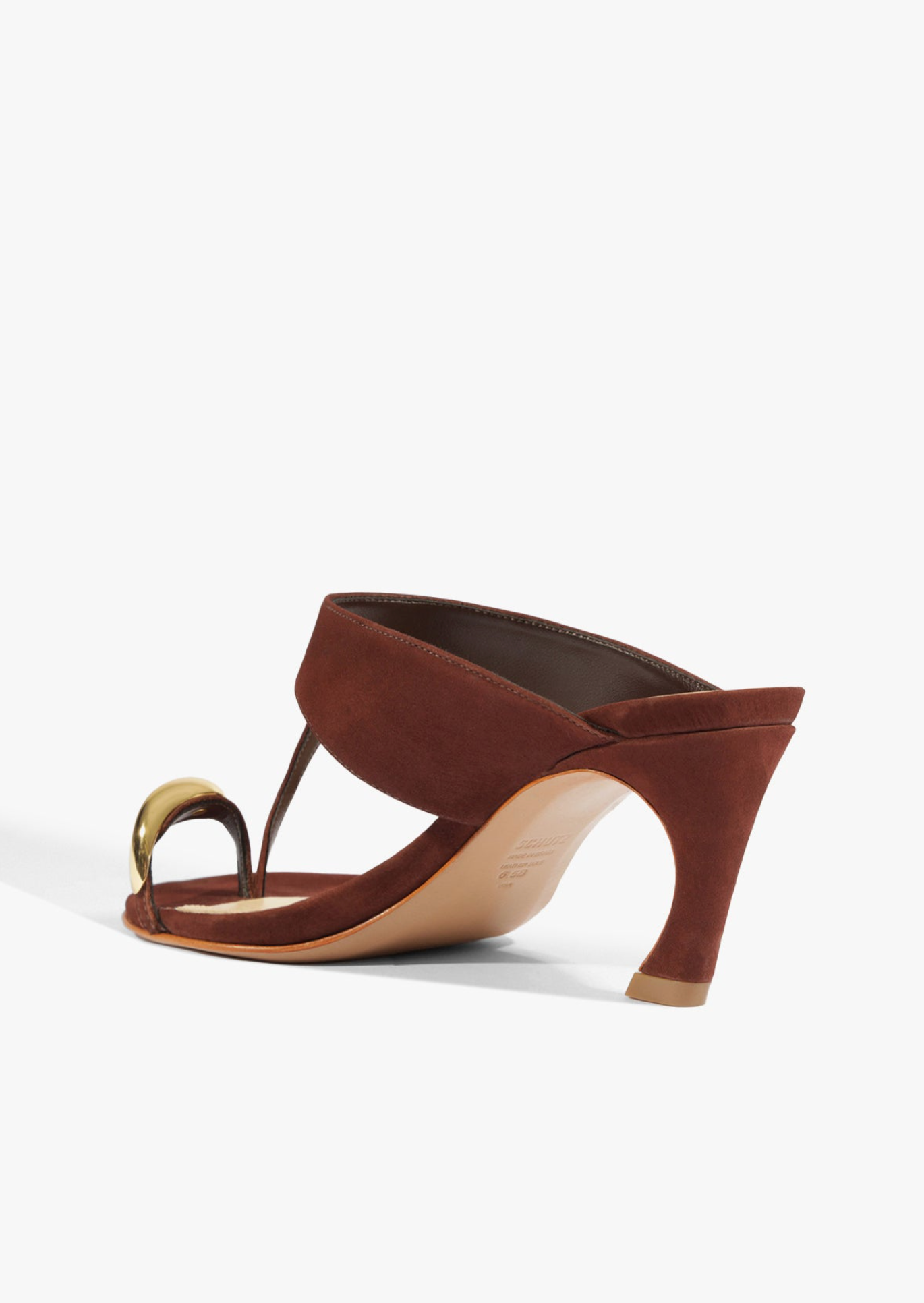 Maisie Mid Heel Sandal - Chestnut Brown
