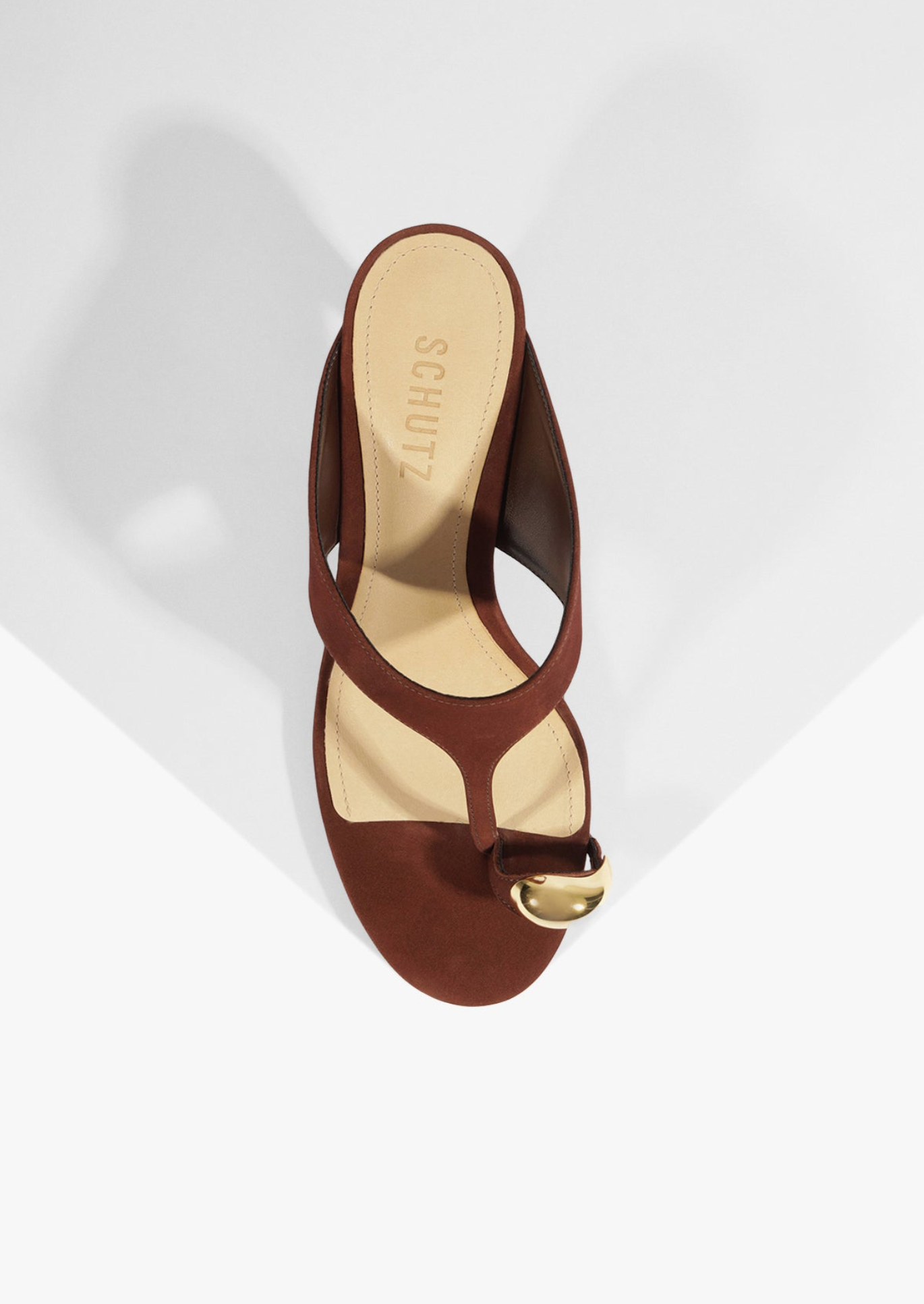 Maisie Mid Heel Sandal - Chestnut Brown