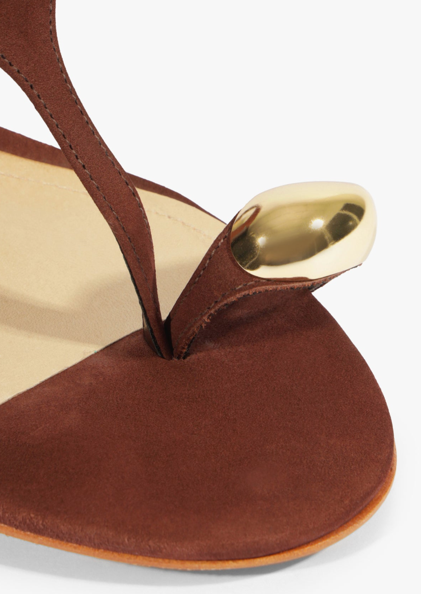 Maisie Mid Heel Sandal - Chestnut Brown