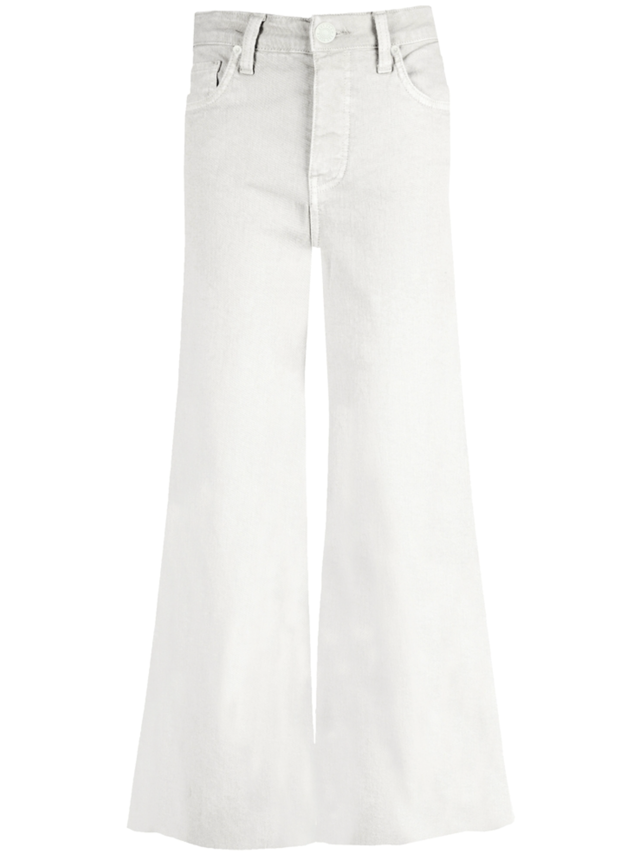 Meg High Rise Wide Leg Raw Hem Jean - Optic White