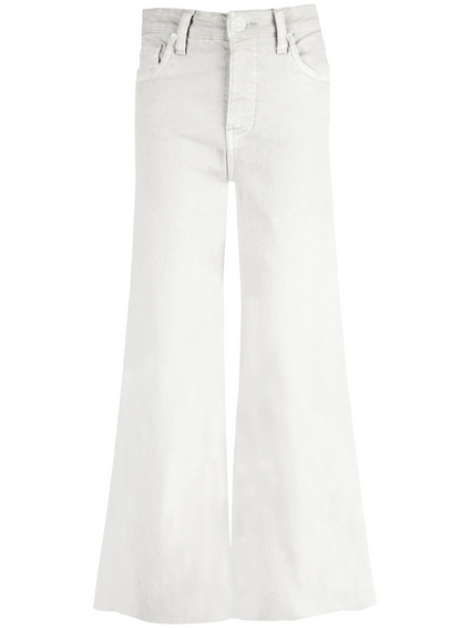 Meg High Rise Wide Leg Raw Hem Jean - Optic White