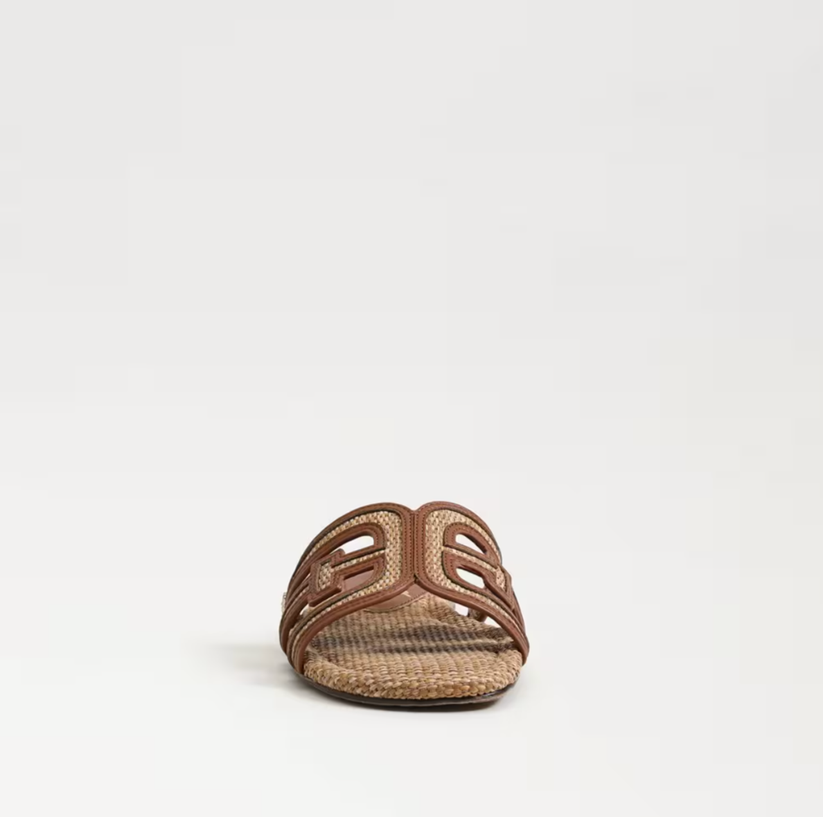 Sam Edelman Bay Multicolor Slide Sandal - Twany Tan Faux Raffia