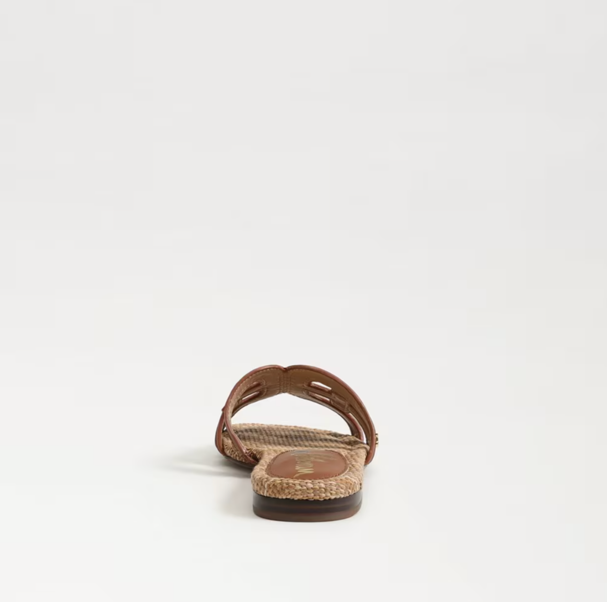 Sam Edelman Bay Multicolor Slide Sandal - Twany Tan Faux Raffia