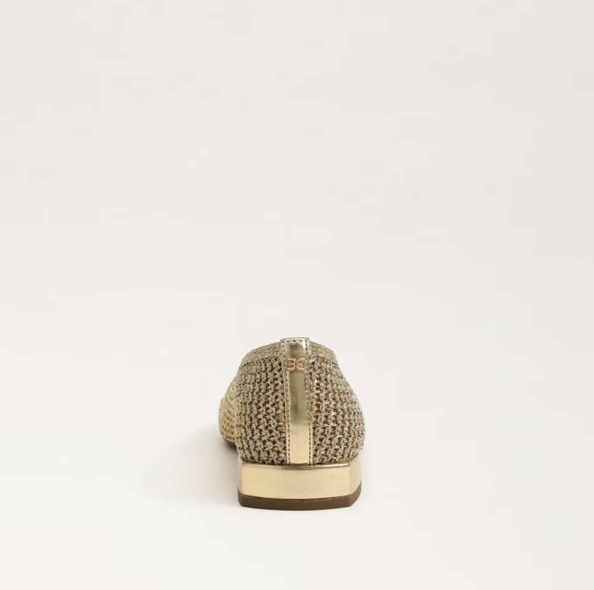 Sam Edelman Kasey Knit Ballet Flat - Amber Gold Woven Fabric