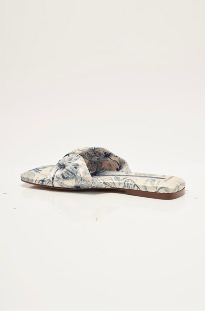 Free People Tia Ruched Printed Sandal - Dragonfly Bandana