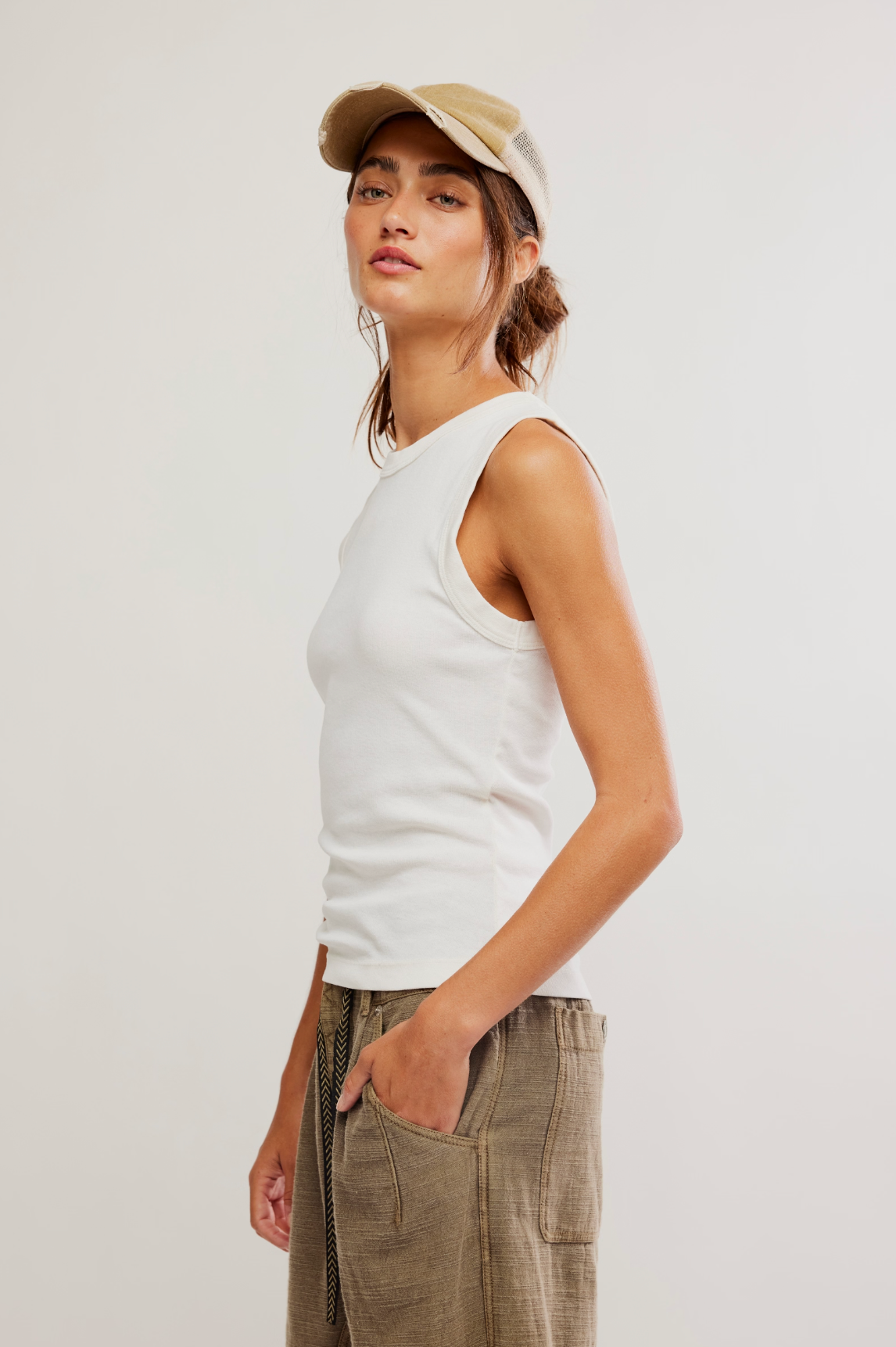 Free People Murphy Tank Top - Whisper White