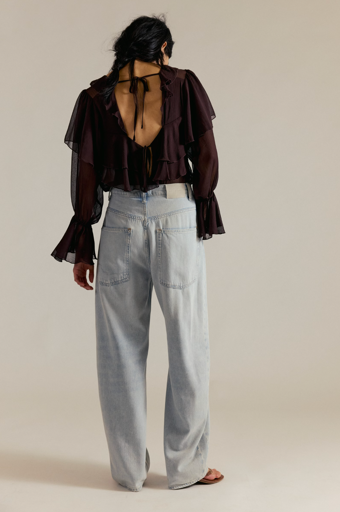 Free People Truro Baggy Puddle Jean - Beach Please