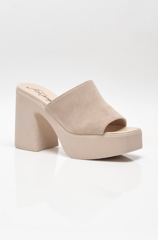Free People Zoe Platform Sandal - Diamond Suede
