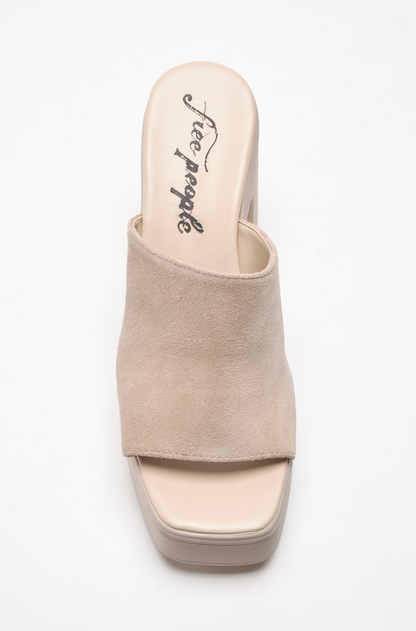 Free People Zoe Platform Sandal - Diamond Suede