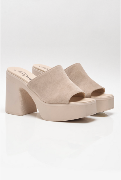 Free People Zoe Platform Sandal - Diamond Suede