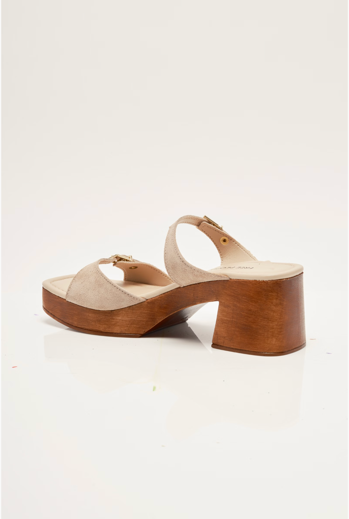 Free People Beck Buckle Clog Sandal - Sunstone Sand Suede