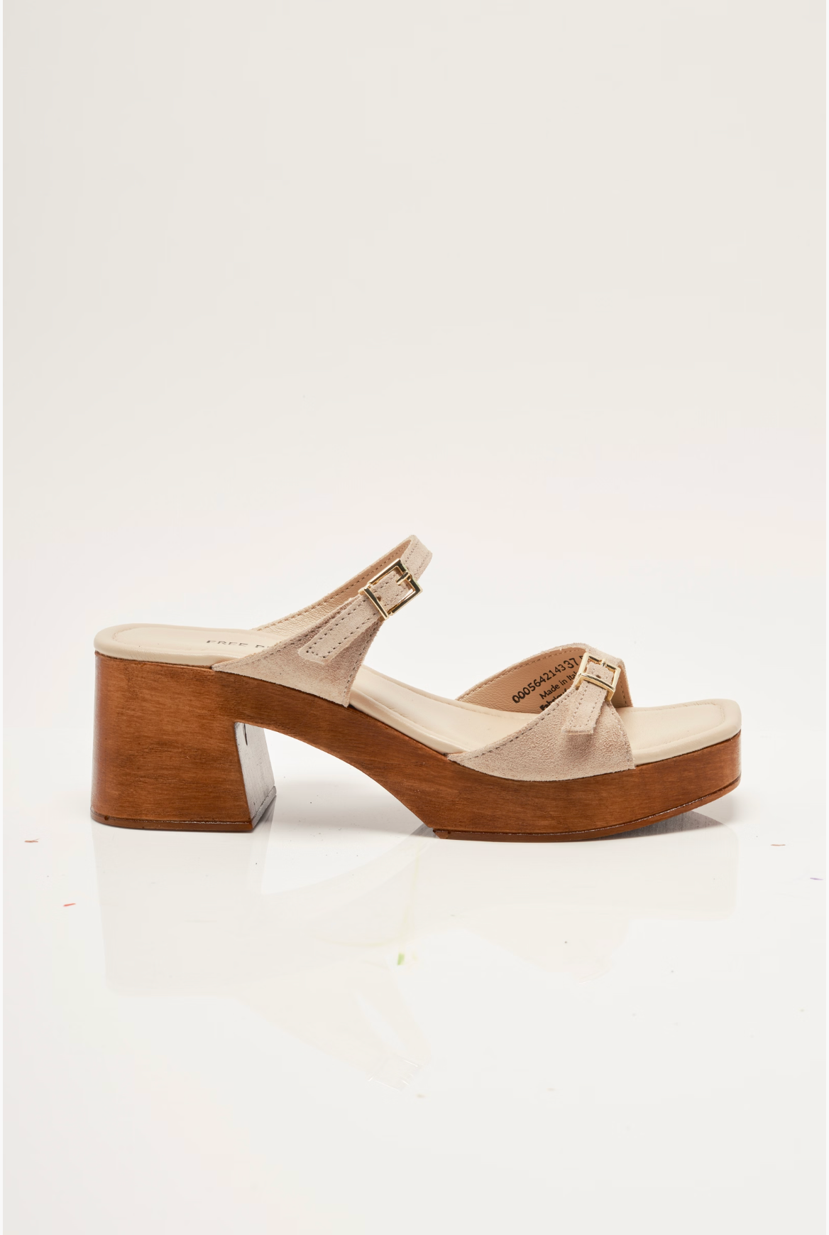 Free People Beck Buckle Clog Sandal - Sunstone Sand Suede