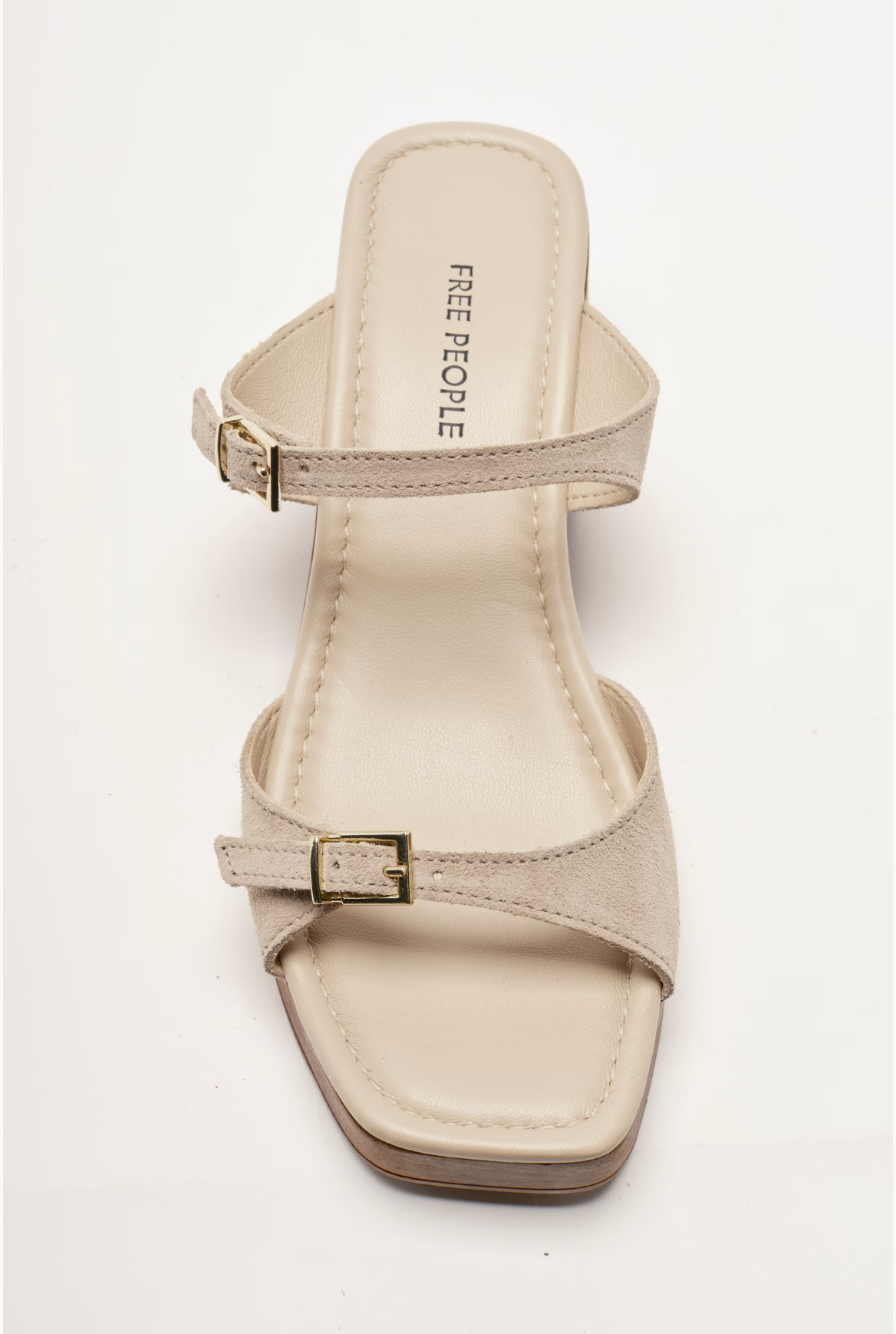 Free People Beck Buckle Clog Sandal - Sunstone Sand Suede