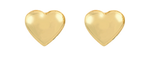 Large Heart Earrings - Gold
