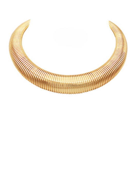 Omega Chain Choker Necklace - Gold