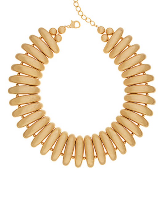 Dome Shaped Necklace - Vintage Gold