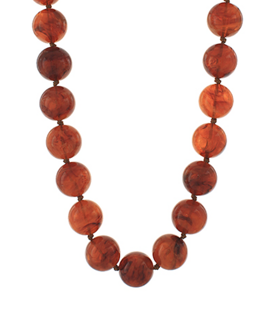 Marble Ball Necklace - Tortoise