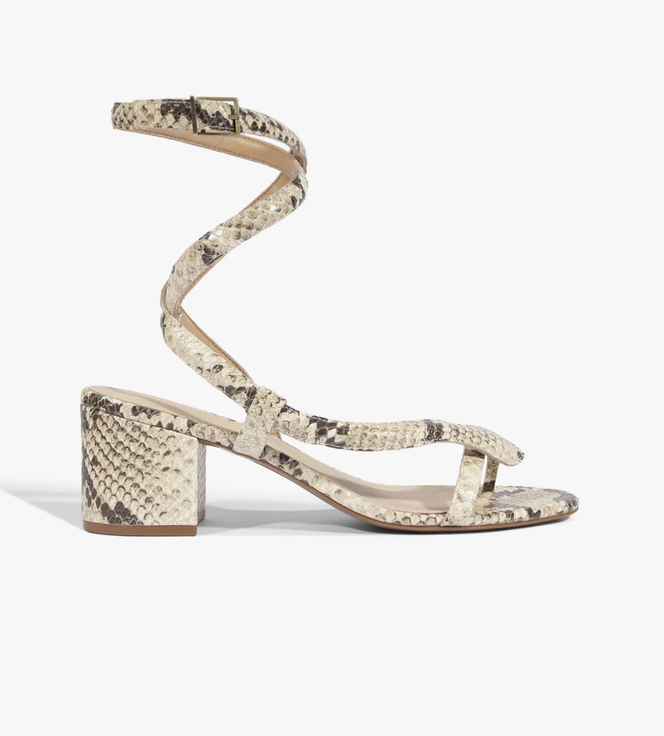 Cleo Leather Sandal - Snake Print