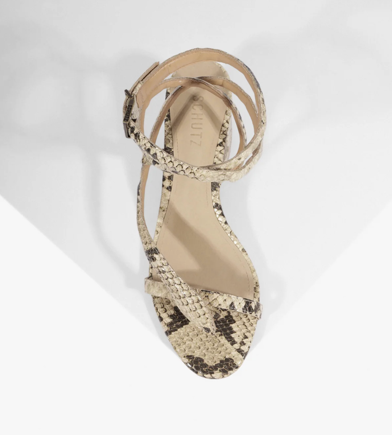 Cleo Leather Sandal - Snake Print