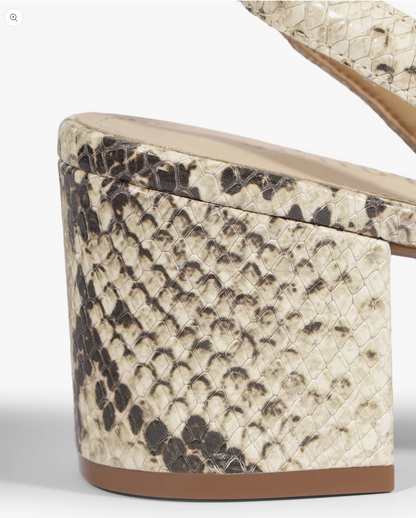 Cleo Leather Sandal - Snake Print