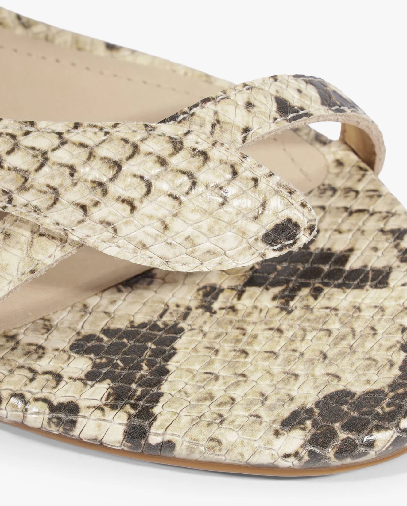 Cleo Leather Sandal - Snake Print