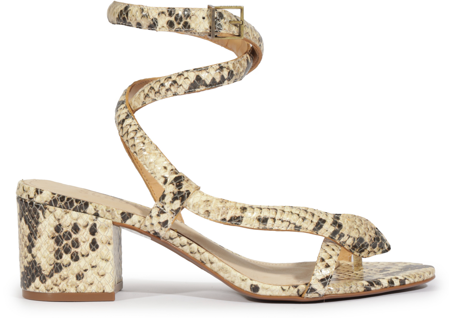 Cleo Leather Sandal - Snake Print